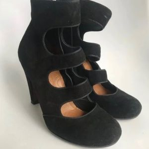 Chie Mihara Anthropology Black Suede Booties